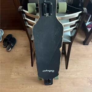 Arbor Black Longboard with Green Wheels